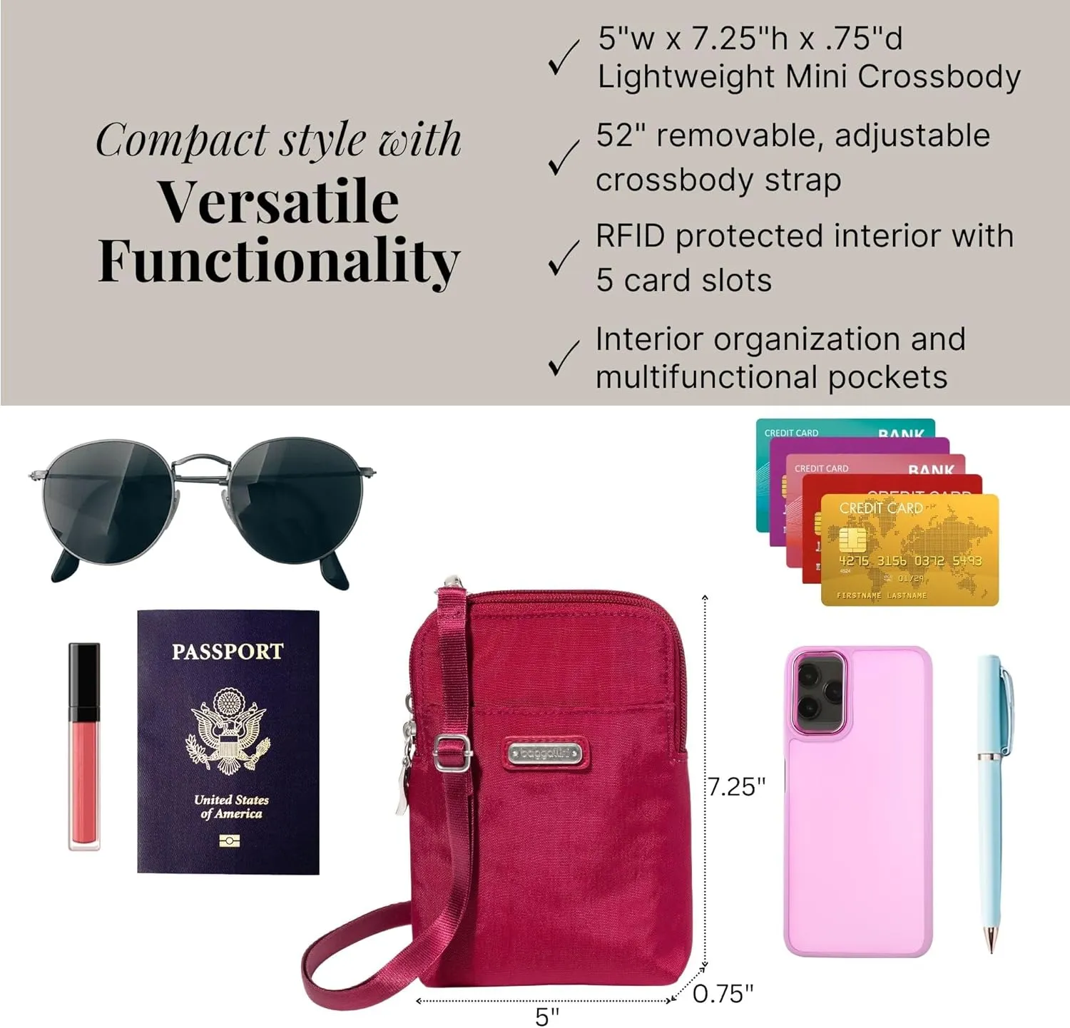 Baggallini Take Two Bryant RFID Crossbody Bag