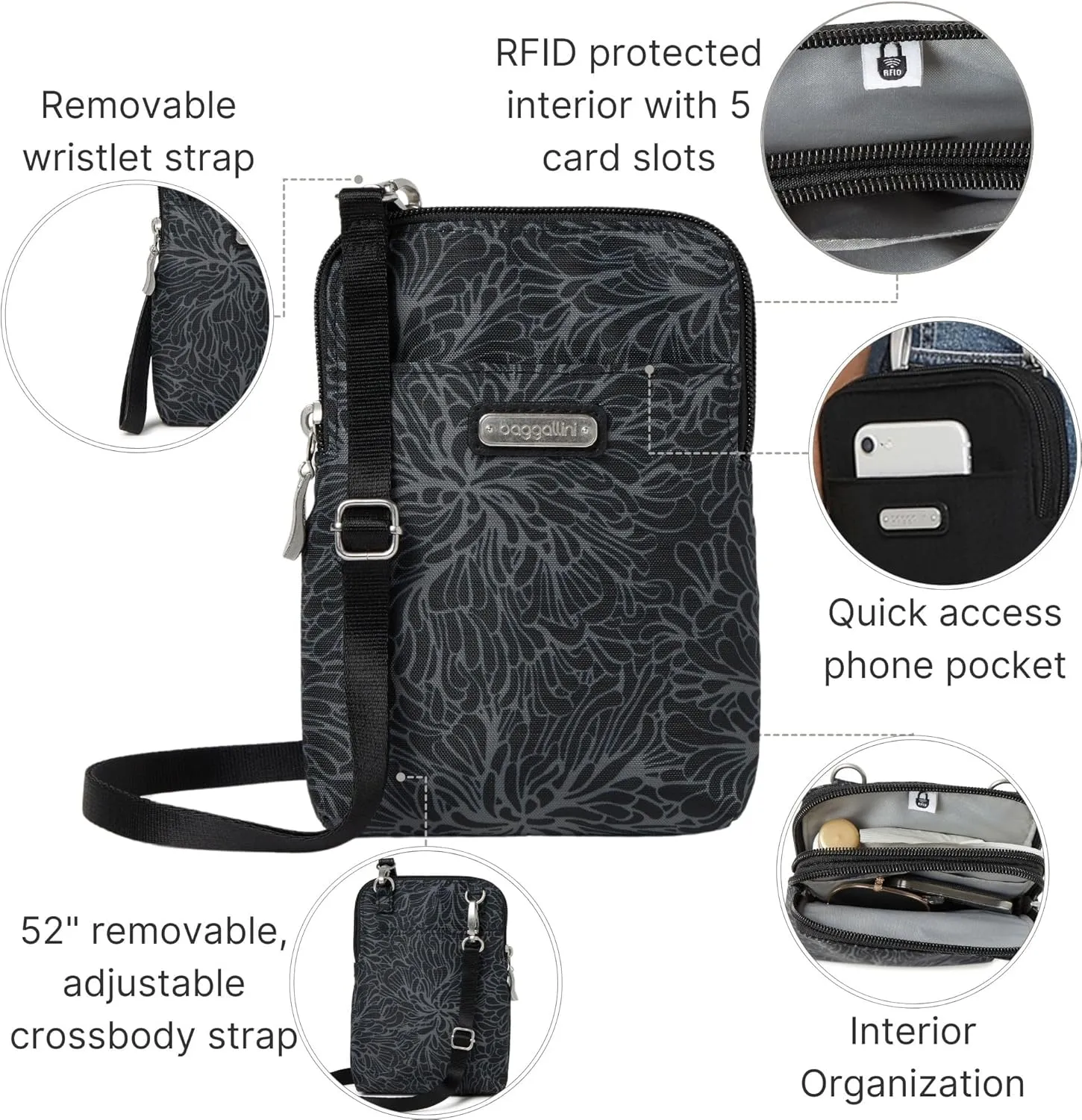 Baggallini Take Two Bryant RFID Crossbody Bag