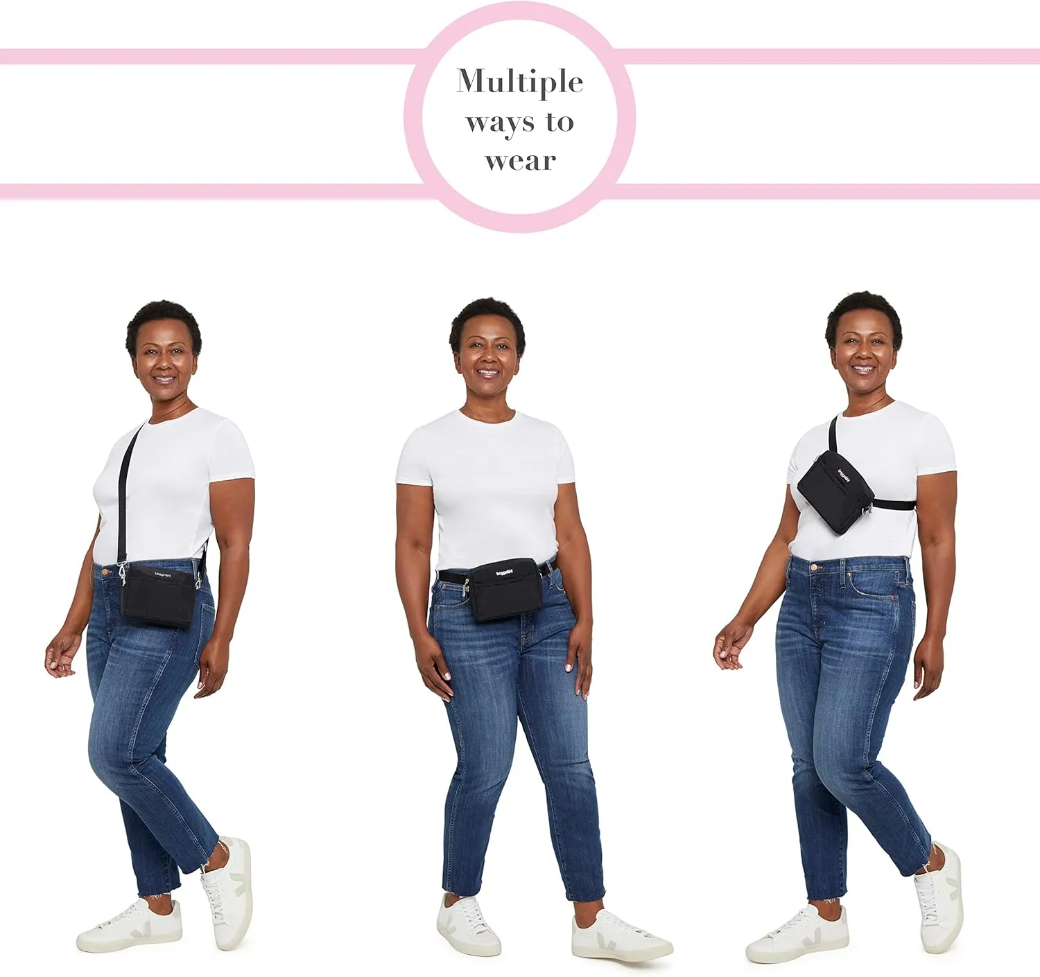 Baggallini Women's 2-in-1 Convertible Belt Bag
