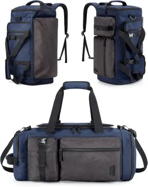 BAGSMART Gym Bag for Men, Sports Duffel Bags for Traveling, Weekender Overnight Bag with Shoe Laptop Compartment, Carry on Backpack for Airplanes-Blue