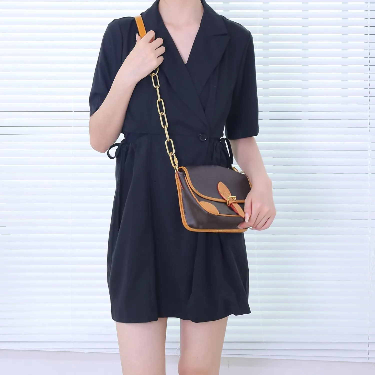 BAIXUEJI Genuine Leather Purse Strap Adjustable Replacement Crossbody Shoulder Bag Handbag