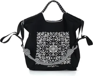 Ball&Chain Embroidery Tote Bag Women Work Bags Crossbody Bag Purse for Women Travel Bags Handbags Everyday Bag