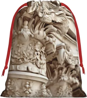 BBEXJIGY Romano Art Print Christmas Drawstring Presents Bag Polyester Storage Bag Party Favor Bag