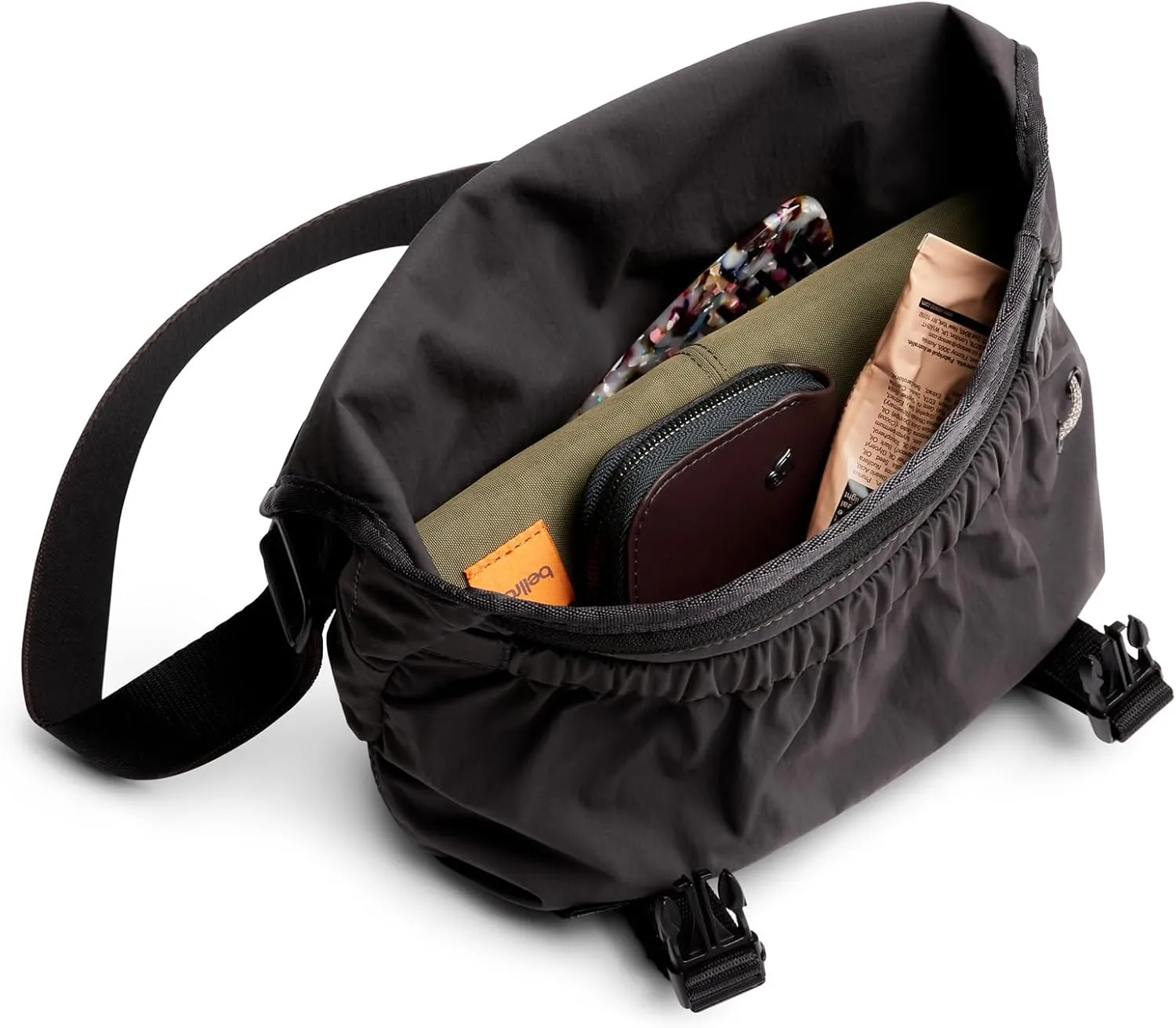 Bellroy Cinch Mini Messenger (6 liter lightweight, compact shoulder bag, water-resistant fabric, effortless organization) - Charcoal