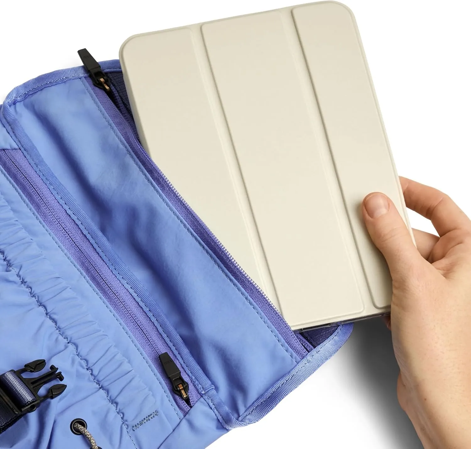 Bellroy Cinch Mini Messenger (6 liter lightweight, compact shoulder bag, water-resistant fabric, effortless organization) - DenimBlue