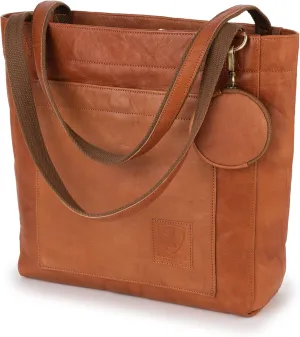 BERLINER BAGS Vintage Genuine Leather Tote Bag Seville, Handbag, Large Shopper for Women