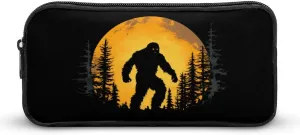 Bigfoot Moon Forests Pen Pencil & Marker Cases Large Capacity Pen Pouch Stationery Organizer Makeup Bag with Zippered