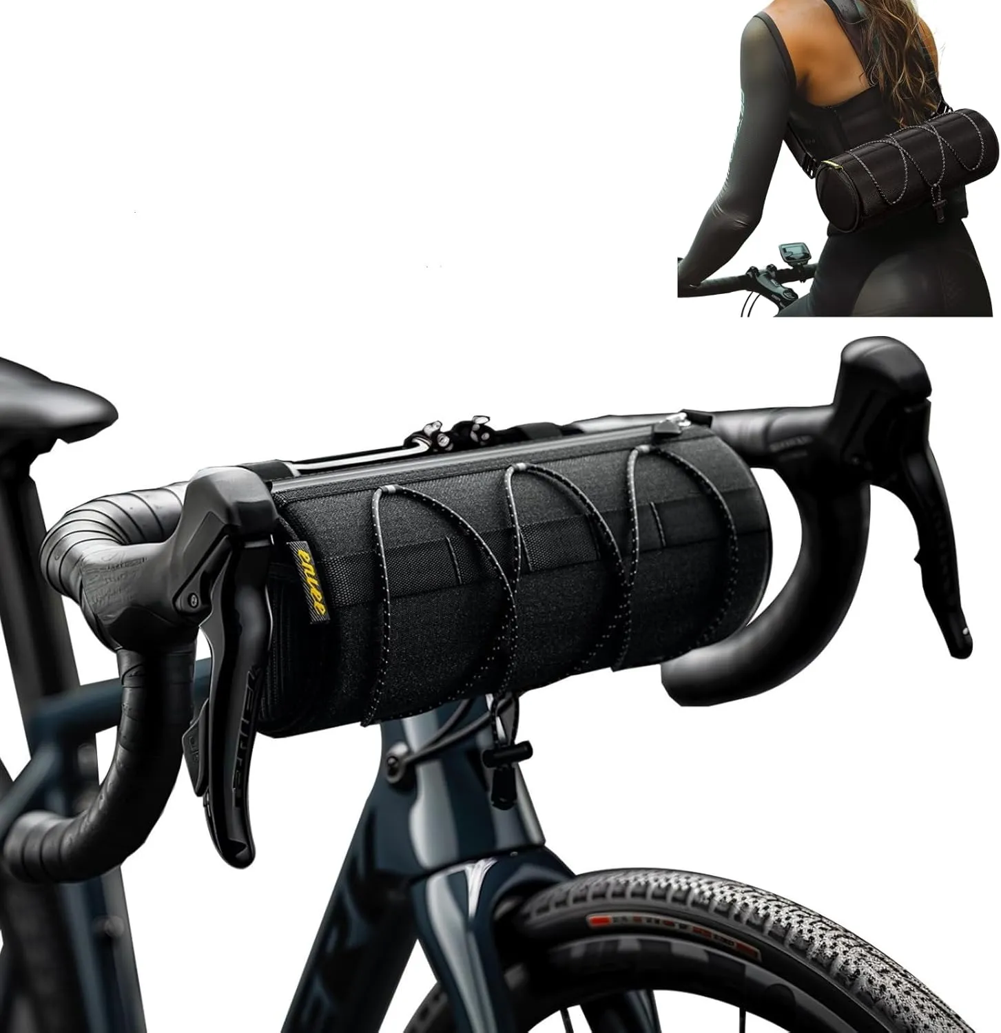 Bike Handlebar Bag Bicycle Accessories Front Bag Strap sport shoulder bag Waterproof Handy Bicycle Barrel Bags Fram Storage Roll Bag for cycling