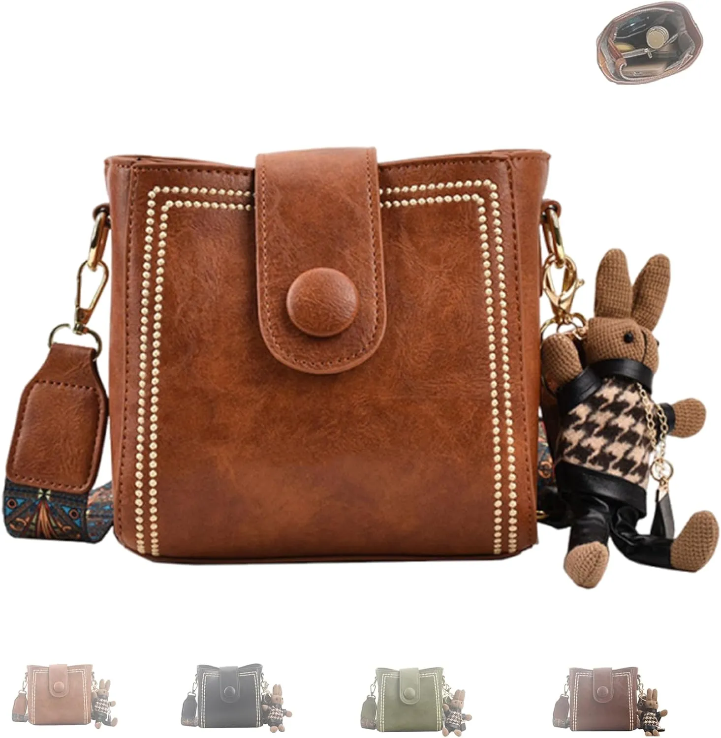 Bootara Bucket Bag, Adjustable Wide Shoulder Strap, Women'S Mini Crossbody Bucket Bag, Suitable for Shopping