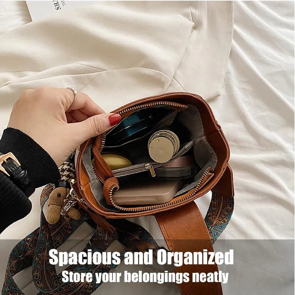 Bootara Bucket Bag, Adjustable Wide Shoulder Strap, Women'S Mini Crossbody Bucket Bag, Suitable for Shopping