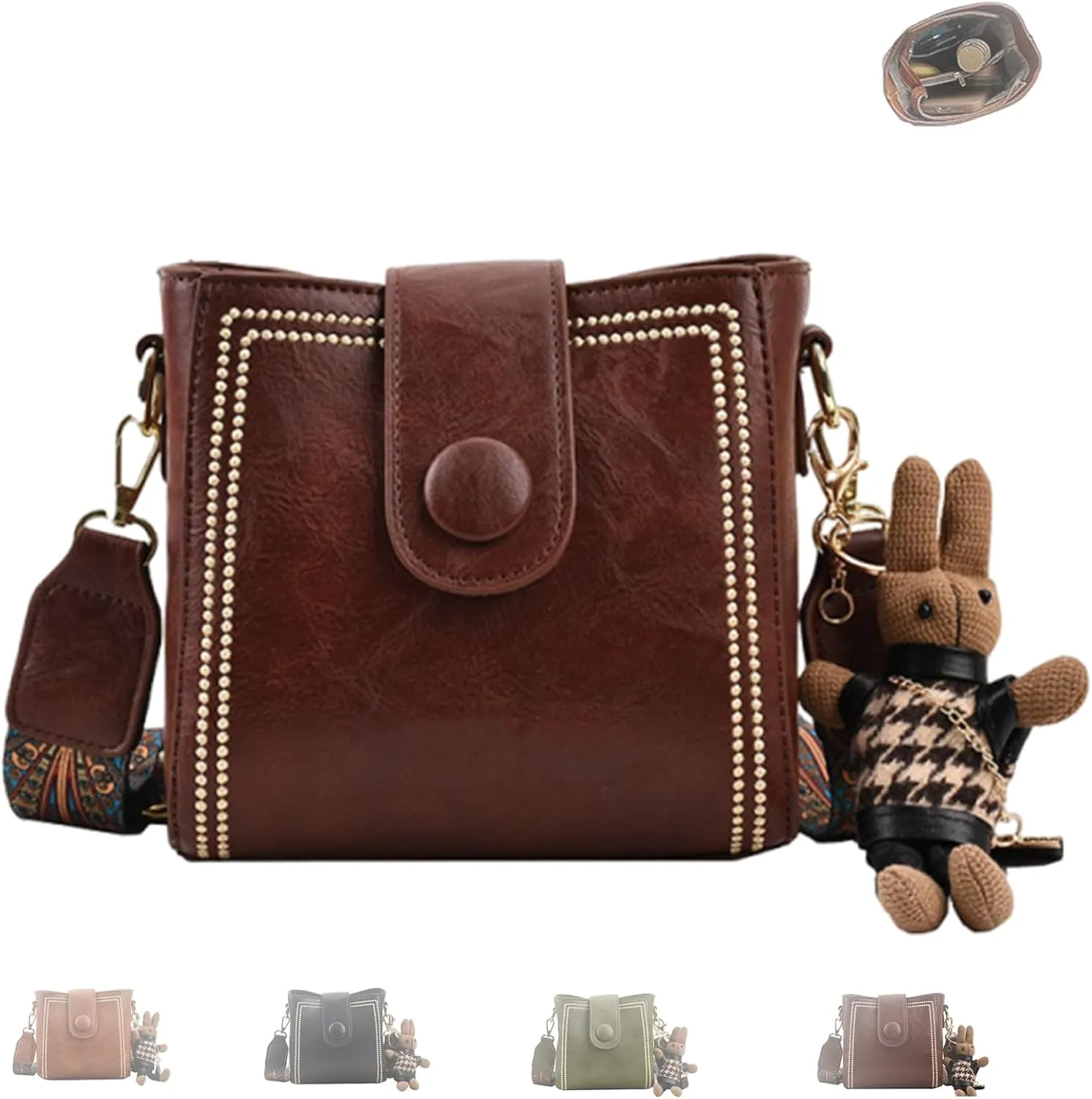 Bootara Bucket Bag, Adjustable Wide Shoulder Strap, Women'S Mini Crossbody Bucket Bag, Suitable for Shopping