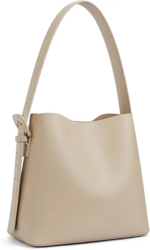 BOSTANTEN Bucket Bag Vegan Leather Shoulder Purses for Women Trendy Adjustable Strap