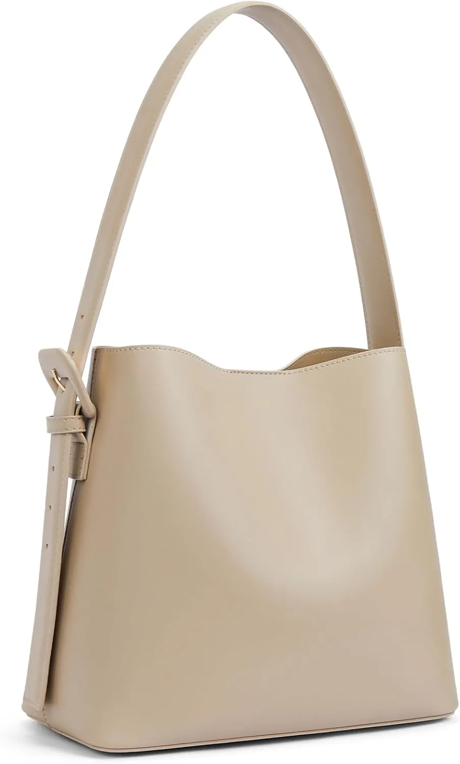 BOSTANTEN Bucket Bag Vegan Leather Shoulder Purses for Women Trendy Adjustable Strap