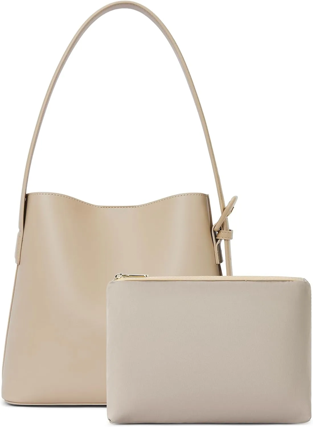 BOSTANTEN Bucket Bag Vegan Leather Shoulder Purses for Women Trendy Adjustable Strap