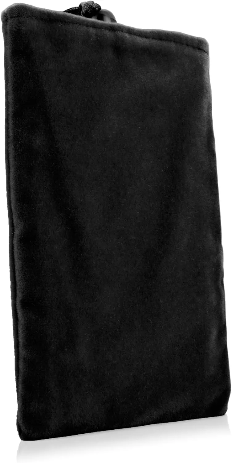BoxWave Case Compatible with Pioneer XDP-300R - Velvet Pouch, Soft Velour Fabric Bag Sleeve with Drawstring - Jet Black