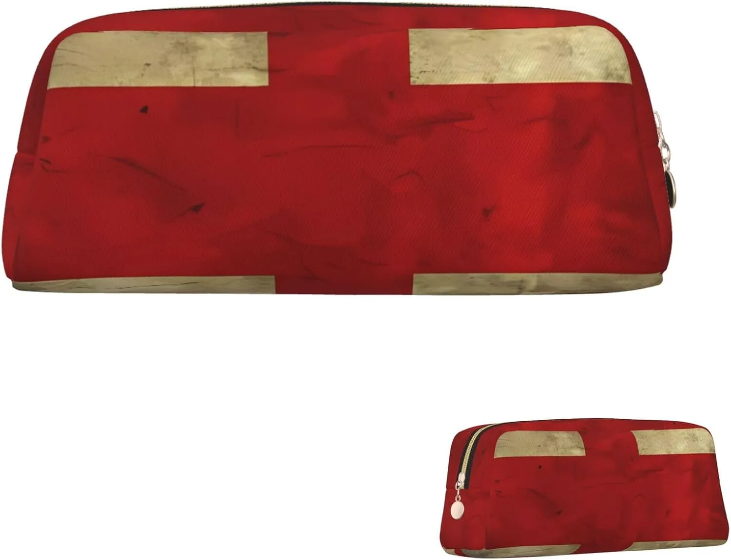 British Flag Makeup Bag Travel Toiletry Bag Big Pencil Bags for Women Men Leather Zipper Coin Pouch Purse