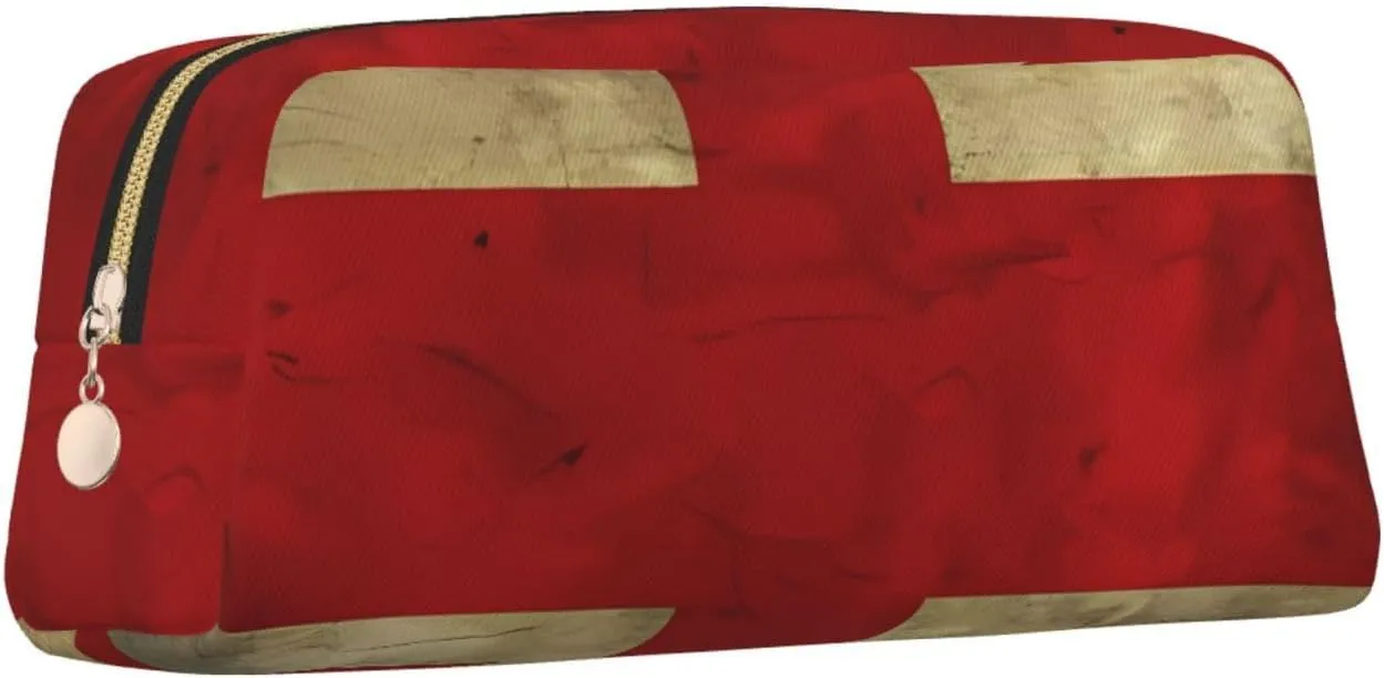 British Flag Makeup Bag Travel Toiletry Bag Big Pencil Bags for Women Men Leather Zipper Coin Pouch Purse