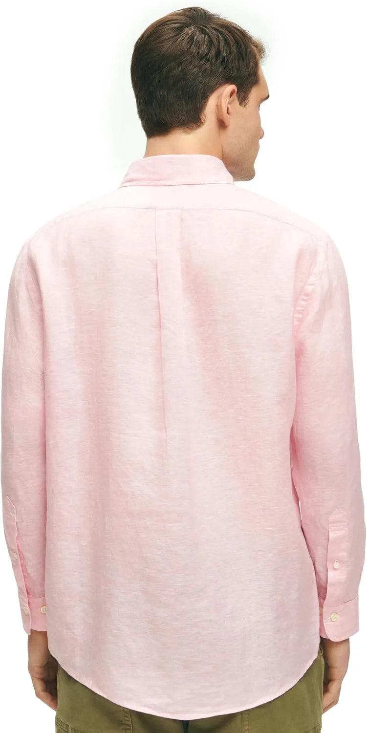 Brooks Brothers Men's Irish Linen Long Sleeve Sport Shirt
