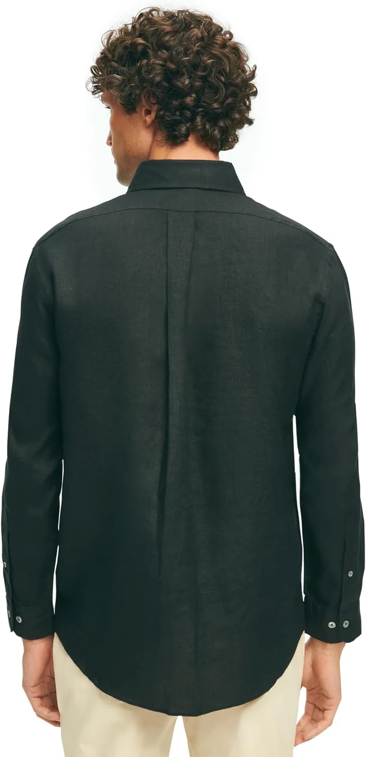 Brooks Brothers Men's Irish Linen Long Sleeve Sport Shirt