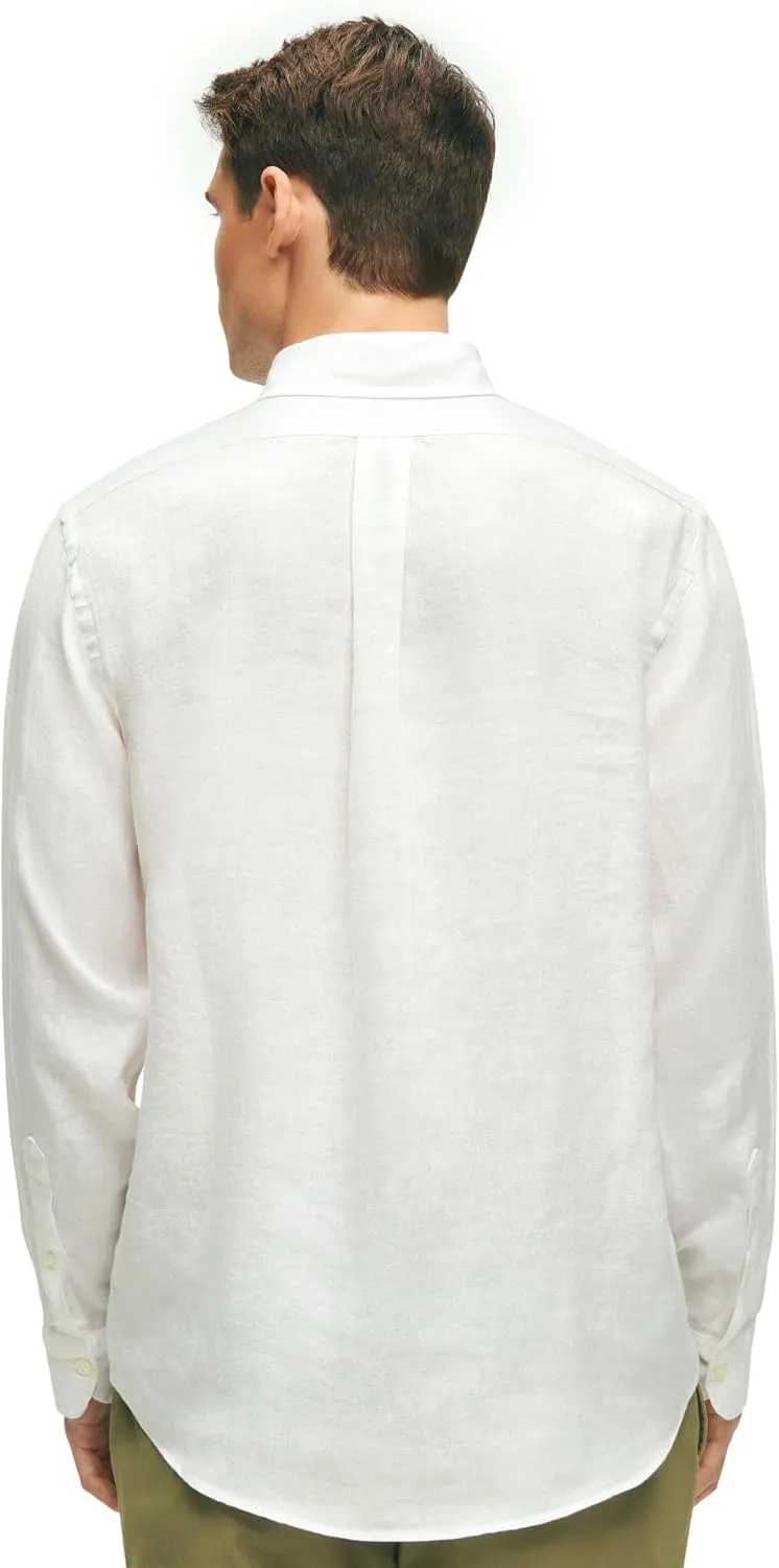 Brooks Brothers Men's Irish Linen Long Sleeve Sport Shirt