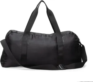 Brookstone Men's Duffel Bag - Lightweight Water-Resistant Travel Duffel Bags - Packable Travel Bags with Adjustable Straps, Black