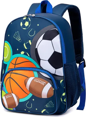 BTOOP Kids Backpack Boys Girls Soccer Toddler BookBag Preschool Kindergarten School Bag Nursery Small Daypack with Chest Strap