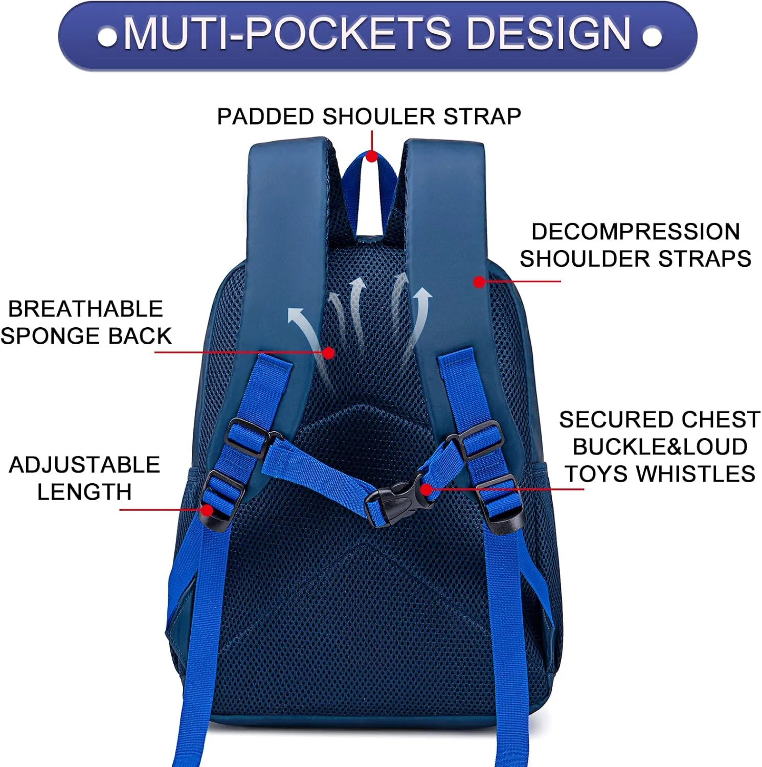 BTOOP Kids Backpack Boys Girls Soccer Toddler BookBag Preschool Kindergarten School Bag Nursery Small Daypack with Chest Strap