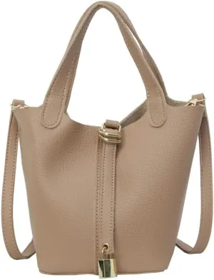 Bucket bag soft leather handbags versatile underarm Purses adjustable shoulder strap