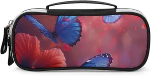 Butterfly Insect Animal Pencil Case Portable Makeup Bag Pencil Pouch Travel Makeup Case Organizer for Women Men