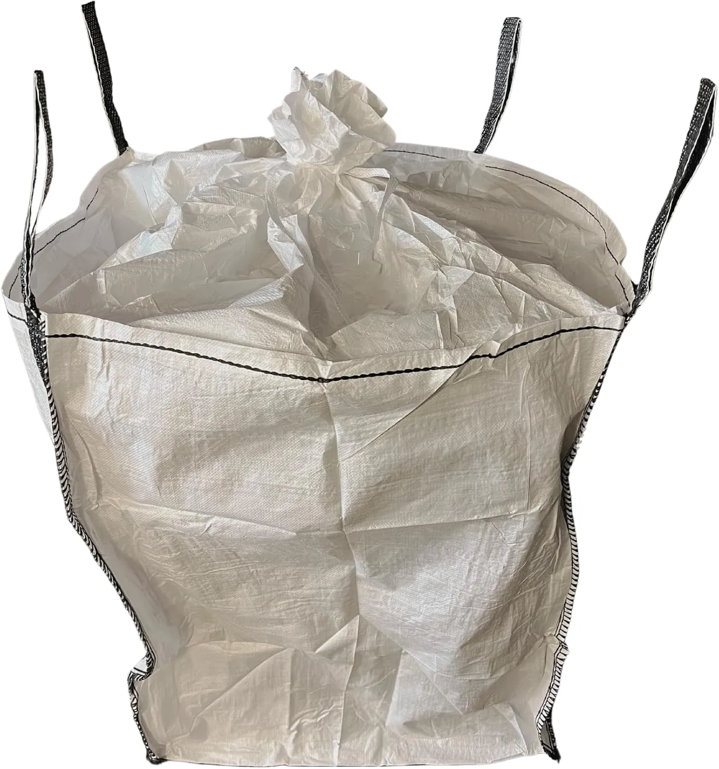 Byson FIBC Duffle Top Flat Bottom Bulk Bag 35 x 35 x 41 inches Holds up to 2200 LBS Can be Closed (10)