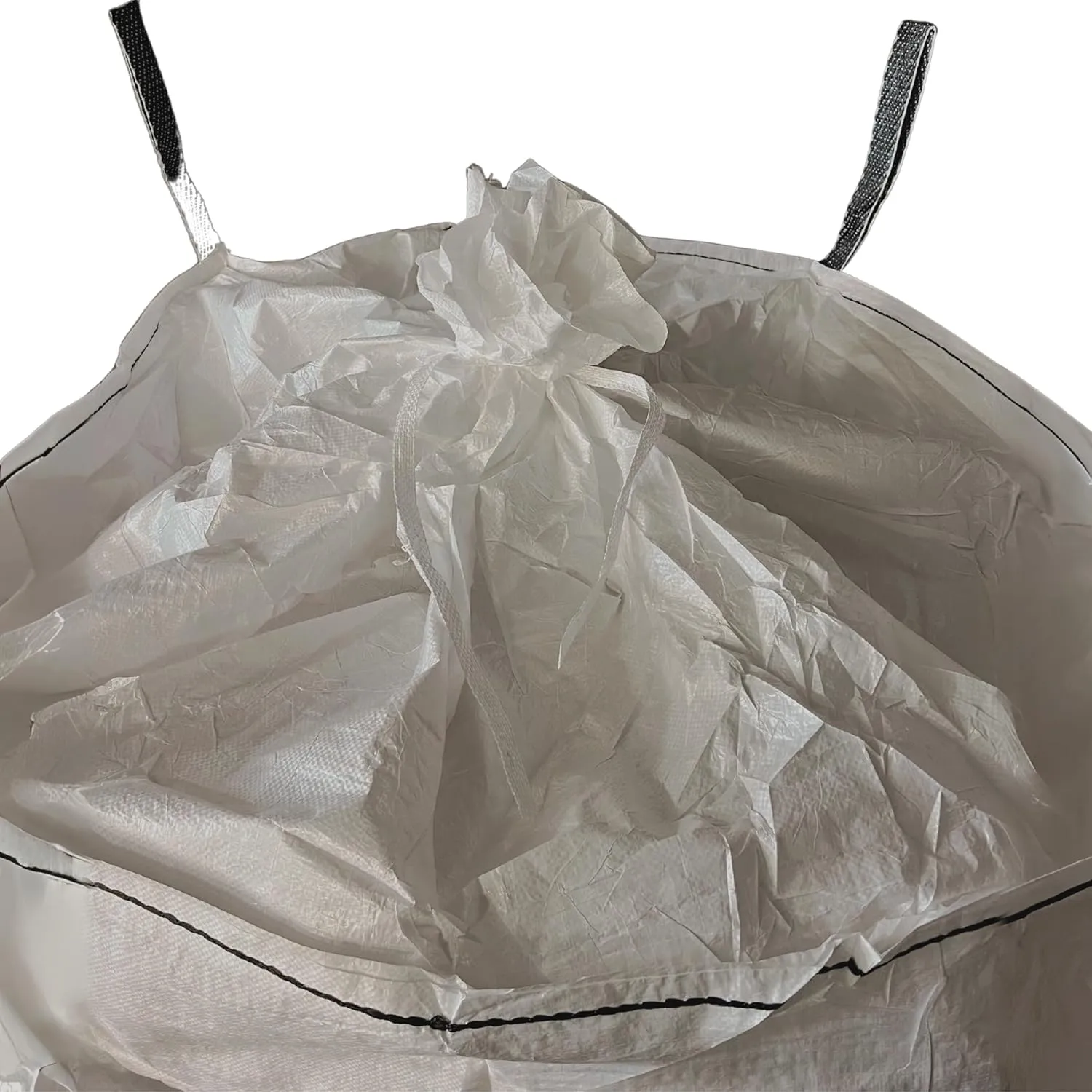 Byson FIBC Duffle Top Flat Bottom Bulk Bag 35 x 35 x 41 inches Holds up to 2200 LBS Can be Closed (10)