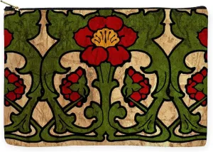 CafePress Art Nouveau Floral Motif Border Large Zipper Toiletry Pouch, 12.5" x 8.5"