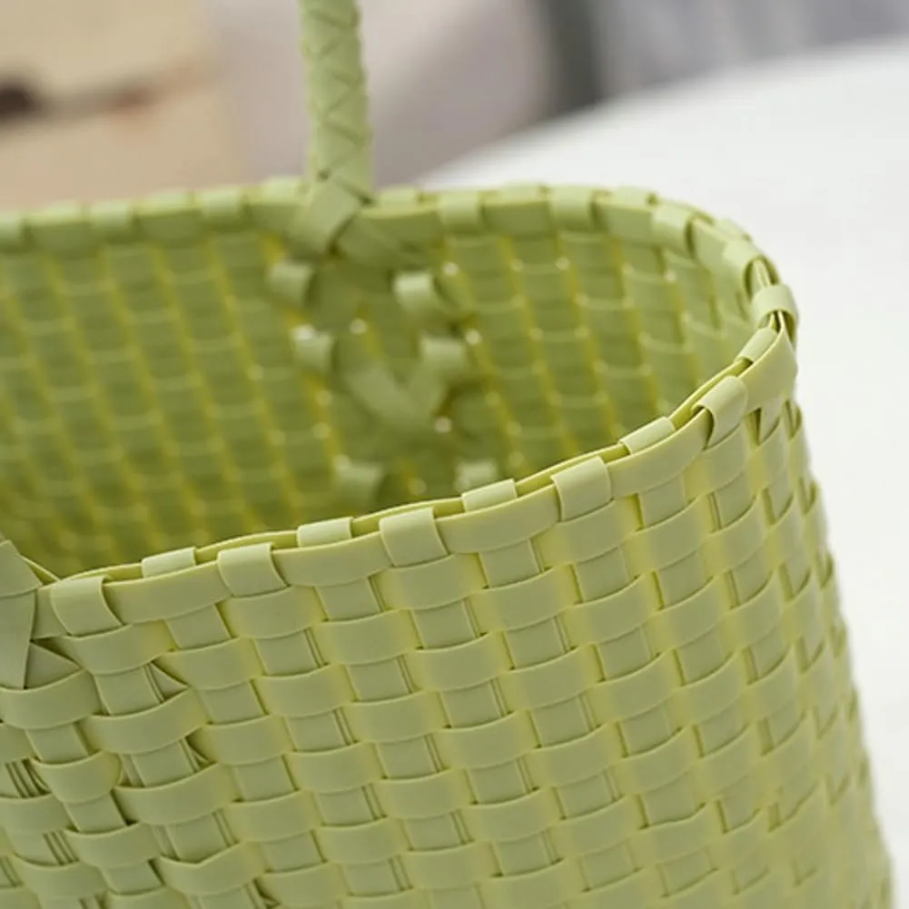 Caistre Women’s PVC Jelly Bag 2025 Summer Beach Woven Top Handle Bag Fashion Travel Tote Handbag Plastic Purse