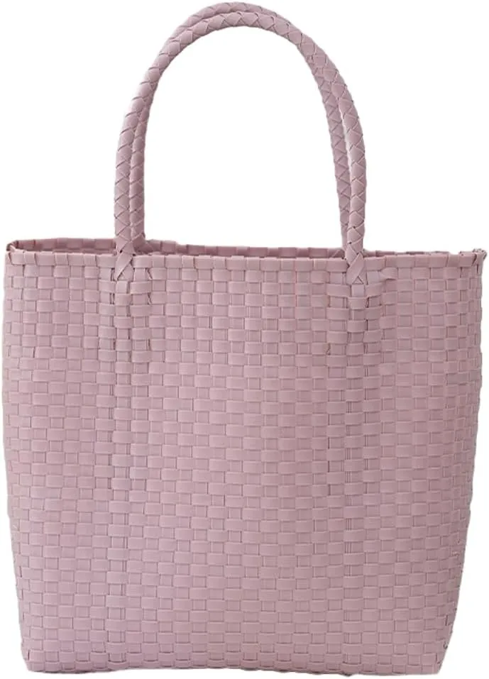 Caistre Women’s PVC Jelly Bag 2025 Summer Beach Woven Top Handle Bag Fashion Travel Tote Handbag Plastic Purse
