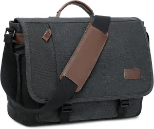 Canvas Messenger Bag for Men,Waterproof Business Bags for Men, Vintage Canvas Laptop Bag