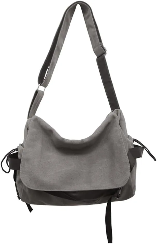 Canvas Messenger Bag Large Hobo Crossbody Bag Tote Bag for Women Man Large Size Shoulder Bag Purse Travel