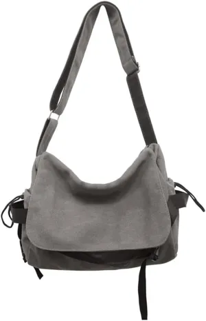 Canvas Messenger Bag Large Hobo Crossbody Bag Tote Bag for Women Man Large Size Shoulder Bag Purse Travel
