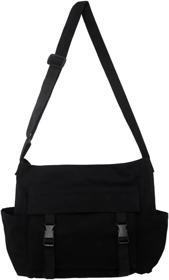 Canvas Messenger Bag Large Hobo Shoulder Crossbody Purses Casual Tote Bags for Women Travel Bag Multiple Pockets