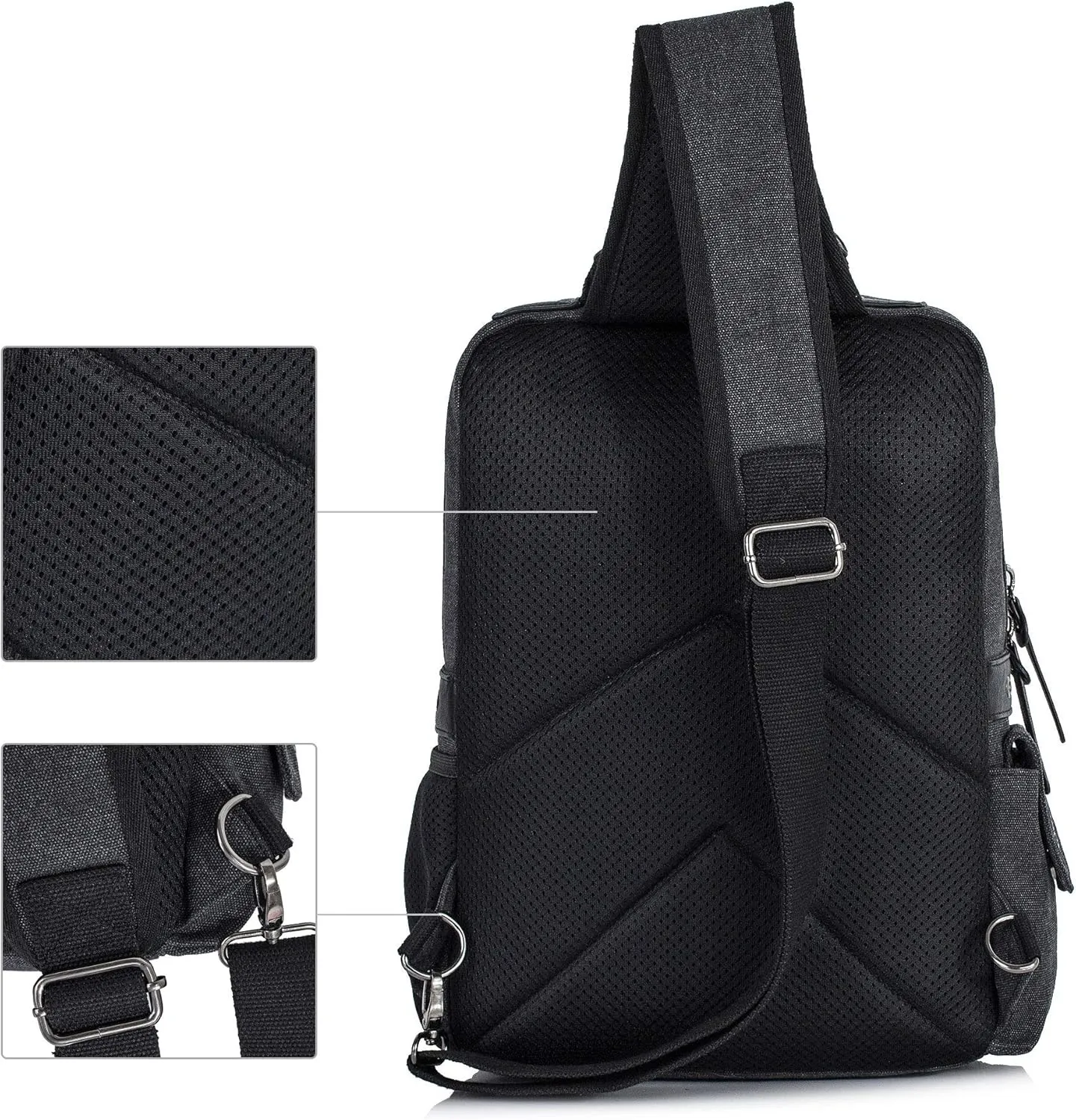 Canvas Messenger Bag Retro Sling Backpack Crossbody Satchel