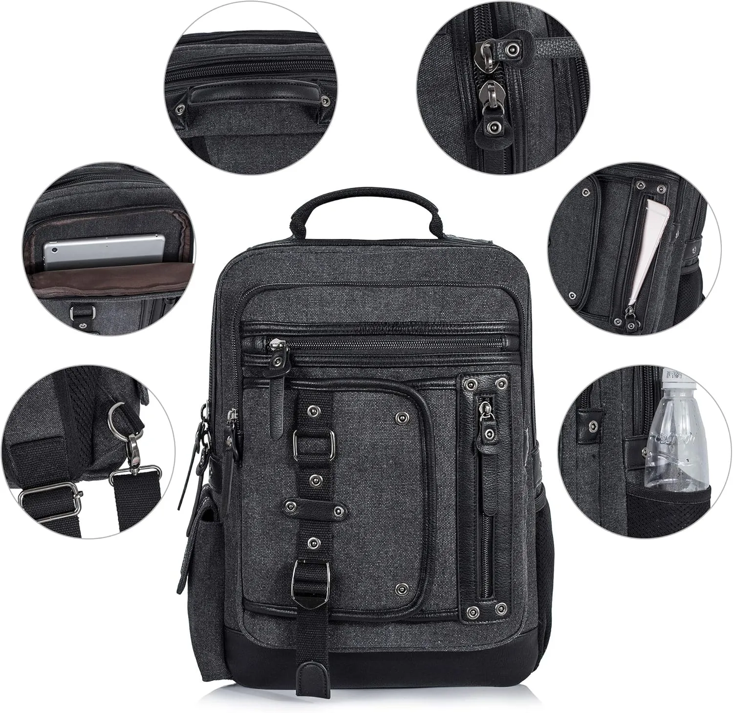 Canvas Messenger Bag Retro Sling Backpack Crossbody Satchel