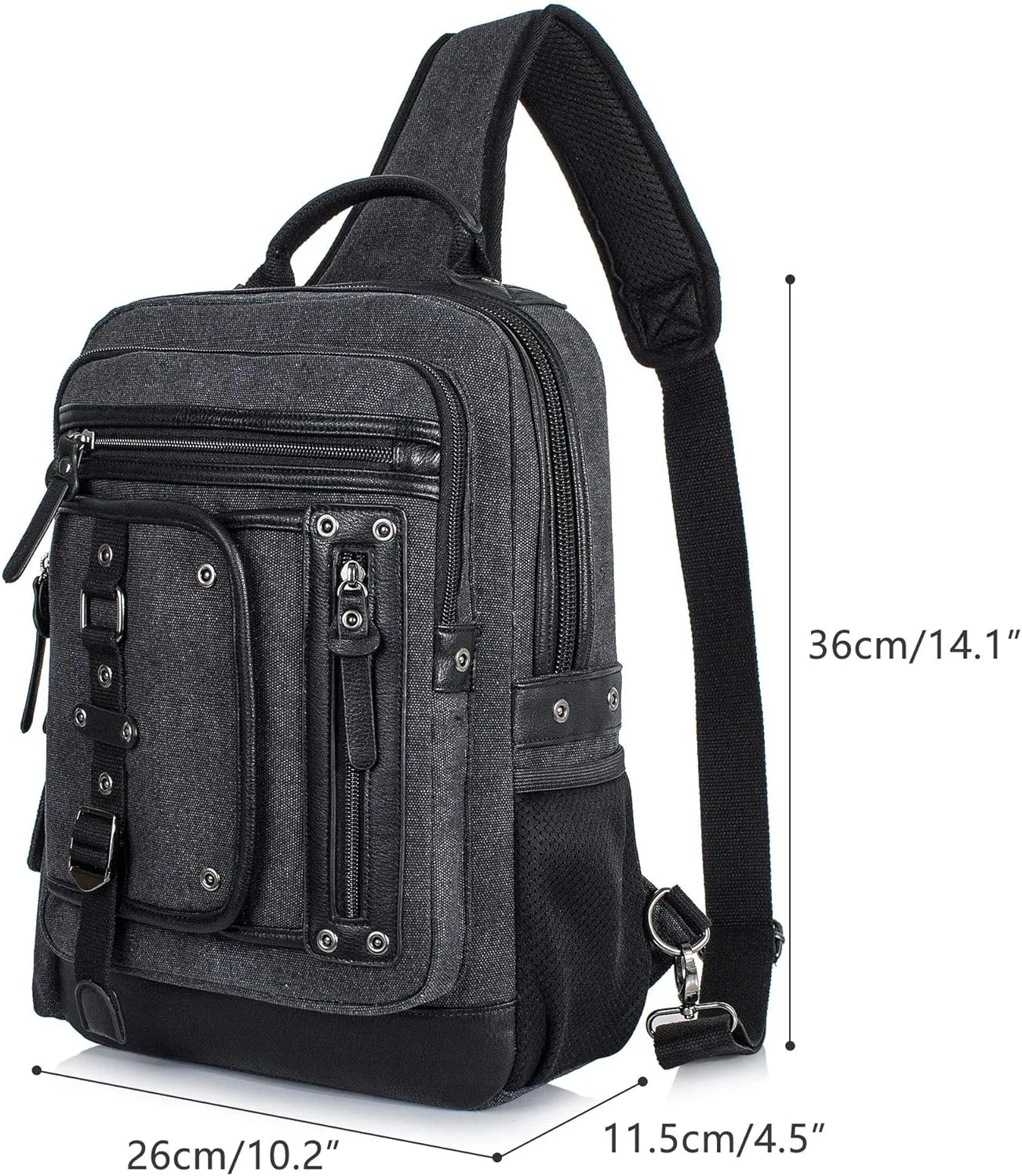 Canvas Messenger Bag Retro Sling Backpack Crossbody Satchel