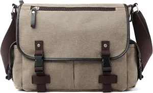 Canvas Messenger Bag, Vintage Crossbody Bags for Men Women