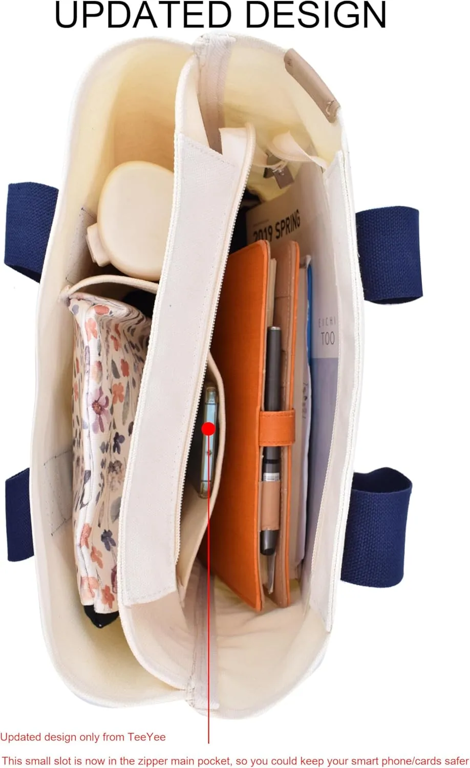 Canvas Tote Bag Casual Multi pockets Handbags Large Capacity Shopping Shoulder Bag with Pocket Bags Work Purses