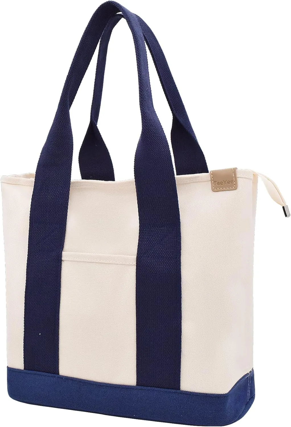 Canvas Tote Bag Casual Multi pockets Handbags Large Capacity Shopping Shoulder Bag with Pocket Bags Work Purses