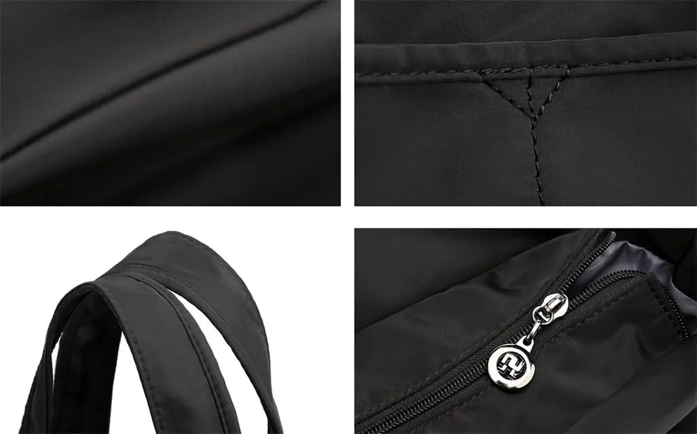 Canvas Tote Bag for Women Waterproof Nylon Multi Pocket Shoulder Bags Laptop Work Bag Hobo Purse Handbag