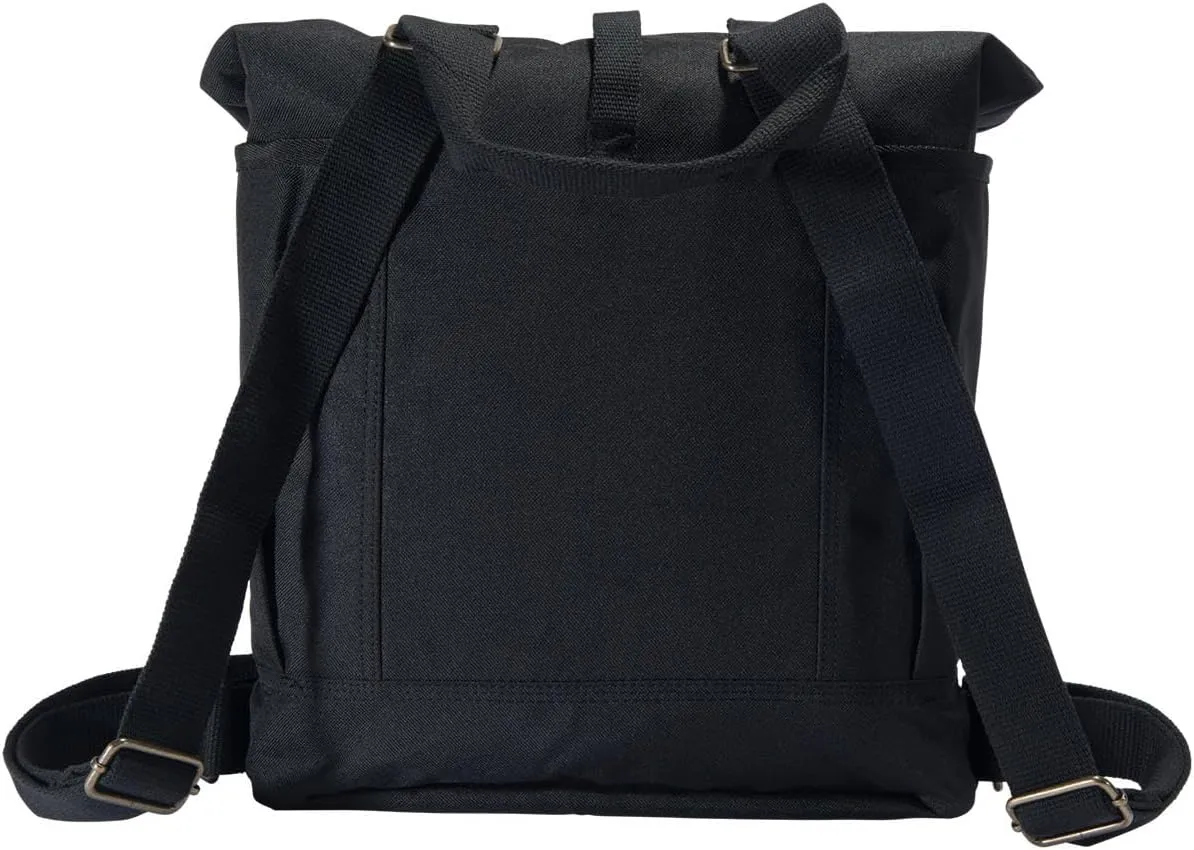 Carhartt Convertible, Durable Tote Bag with Adjustable Backpack Straps and Laptop Sleeve, Black, One Size