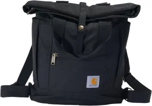 Carhartt Convertible, Durable Tote Bag with Adjustable Backpack Straps and Laptop Sleeve, Black, One Size