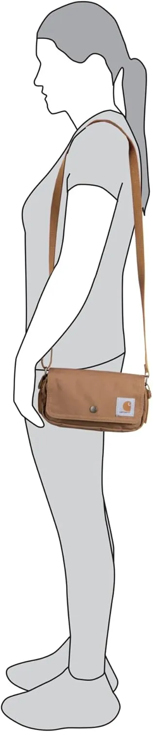 Carhartt Legacy Women's Essentials Crossbody Bag and Waist Pouch, Wine