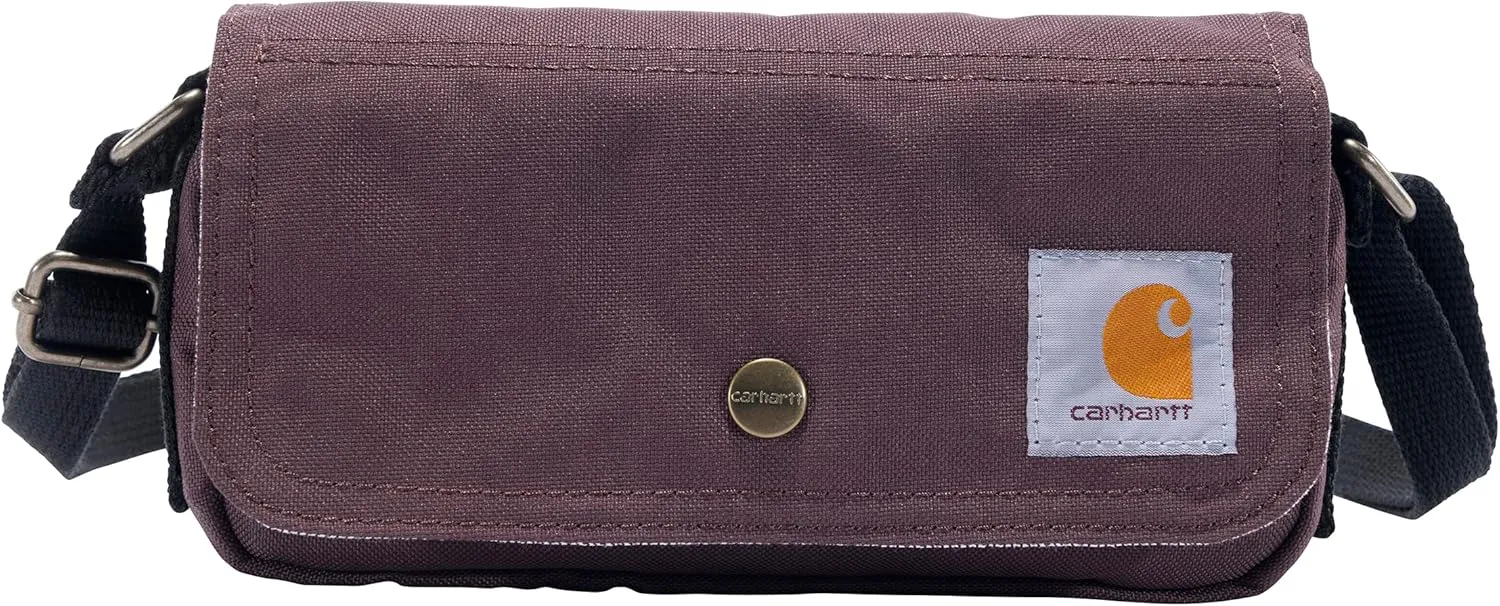 Carhartt Legacy Women's Essentials Crossbody Bag and Waist Pouch, Wine