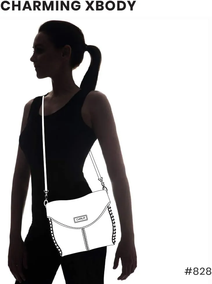 CHALA Charming Crossbody Bag Shoulder Handbag With Flap Top and Zipper Handbag Only- Multi-color